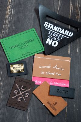 faux leather labels