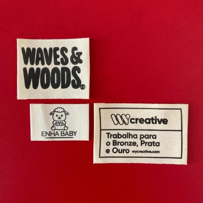 printed cotton label