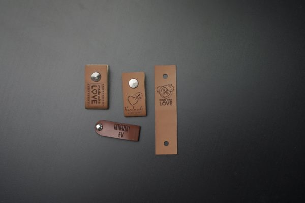 faux leather labels
