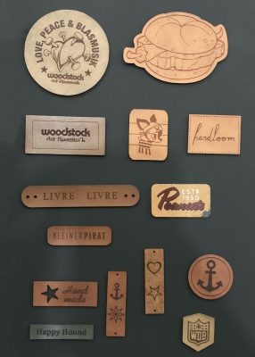 faux leather labels