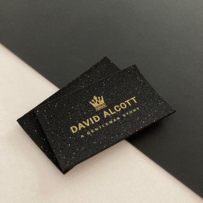 faux leather labels