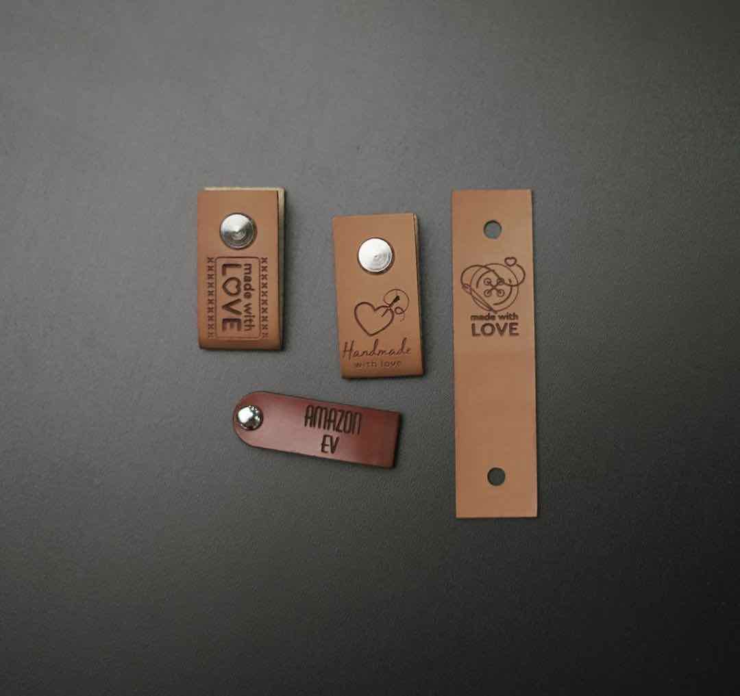 faux leather labels